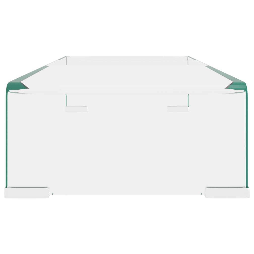 TV-Tisch/Bildschirmerhöhung Glas Transparent 60x25x11 cm
