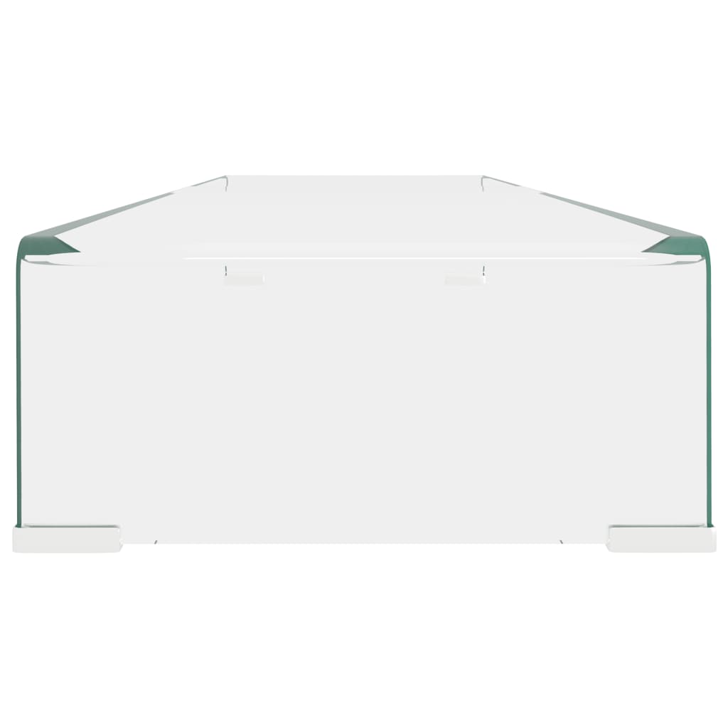 TV-Tisch/Bildschirmerhöhung Glas Transparent 110x30x13 cm