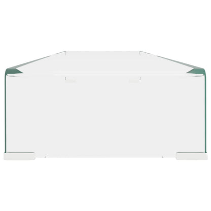 TV-Tisch/Bildschirmerhöhung Glas Transparent 110x30x13 cm