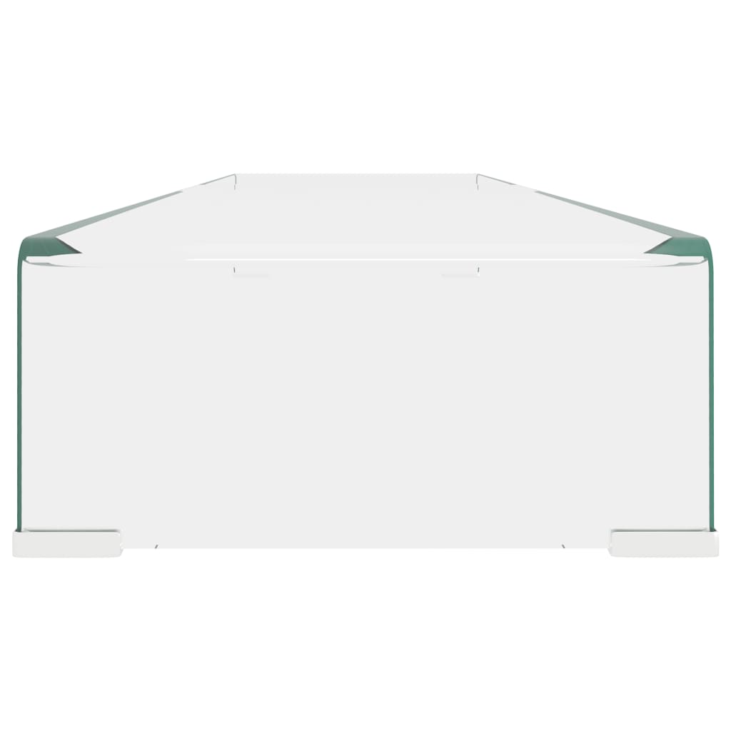 TV-Tisch/Bildschirmerhöhung Glas Transparent 120x30x13 cm