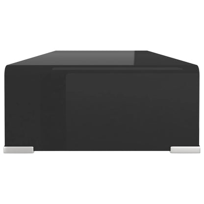 TV-Tisch/Bildschirmerhöhung Glas Schwarz 70x30x13 cm