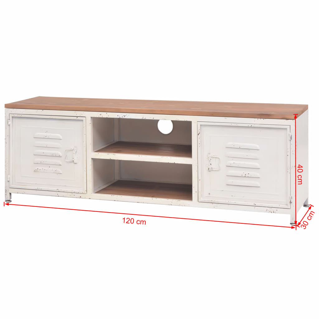 TV-Schrank 120x30x40 cm Weiß