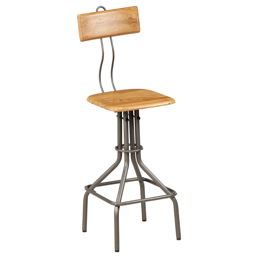 Barhocker 2 Stk. Altholz Teak