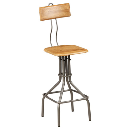 Barhocker 2 Stk. Altholz Teak