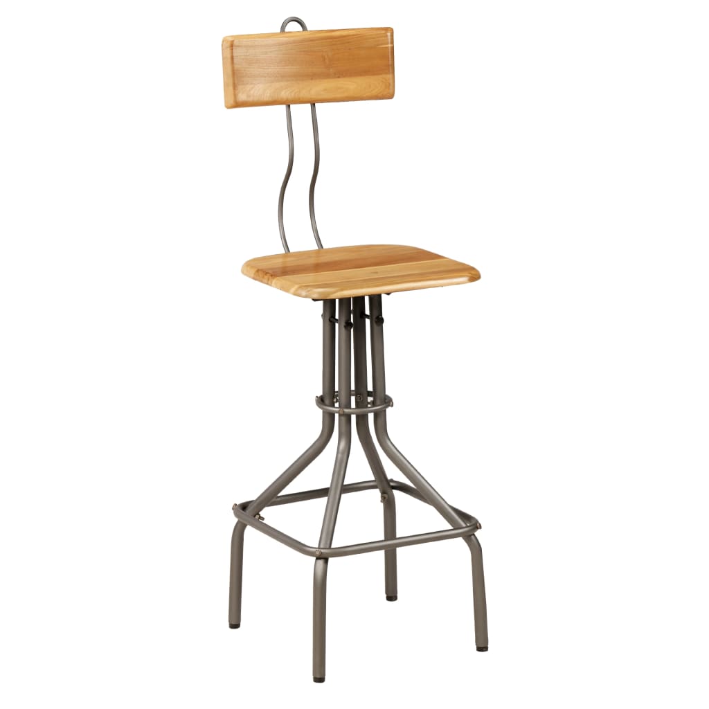 Barhocker 2 Stk. Altholz Teak