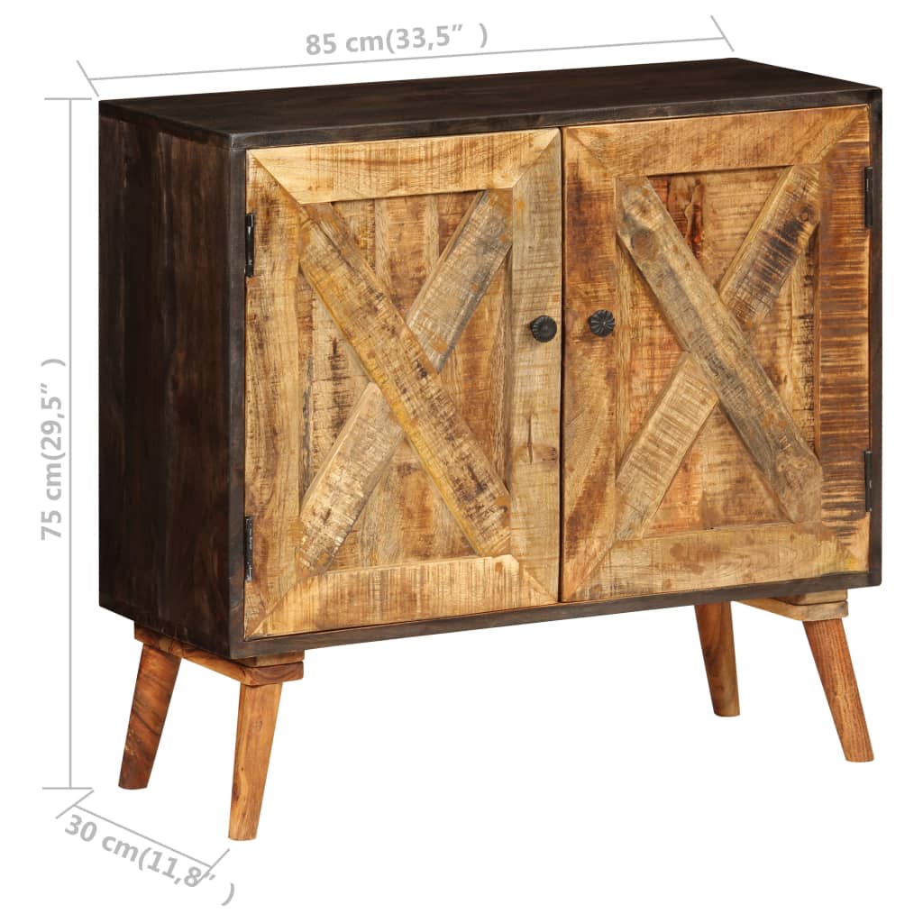 vidaXL Sideboard Massivholz Mango 85x30x75 cm