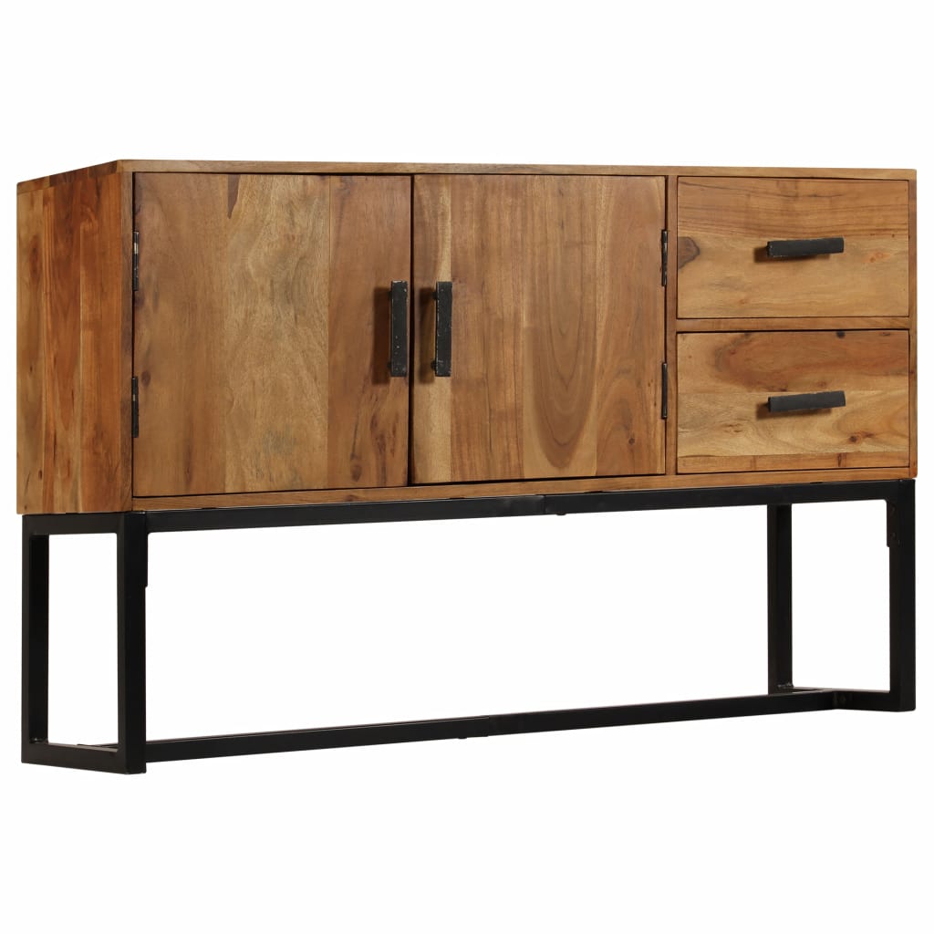 Sideboard Braun 110x30x70 cm Massivholz Akazie