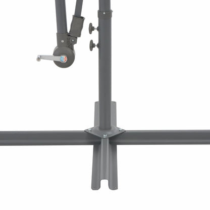 Ampelschirm mit Aluminium-Mast 350 cm Bordeauxrot