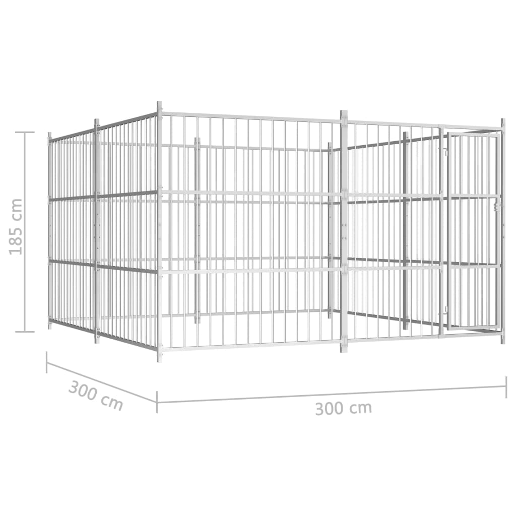 Outdoor-Hundezwinger 300×300×185 cm