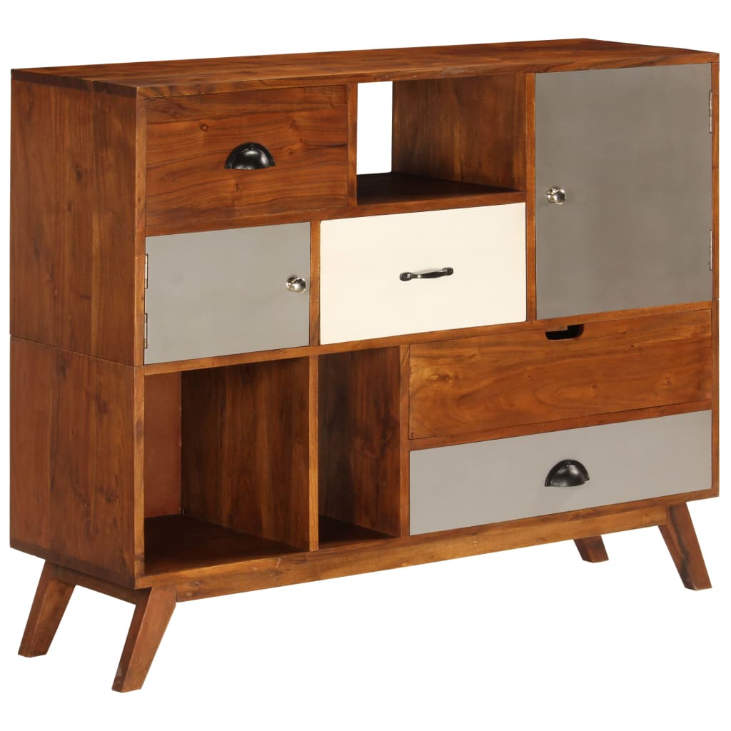 vidaXL Sideboard 115x35x86 cm Massivholz Akazie