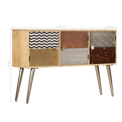 Sideboard 120 x 30 x 75 cm Massivholz Mango