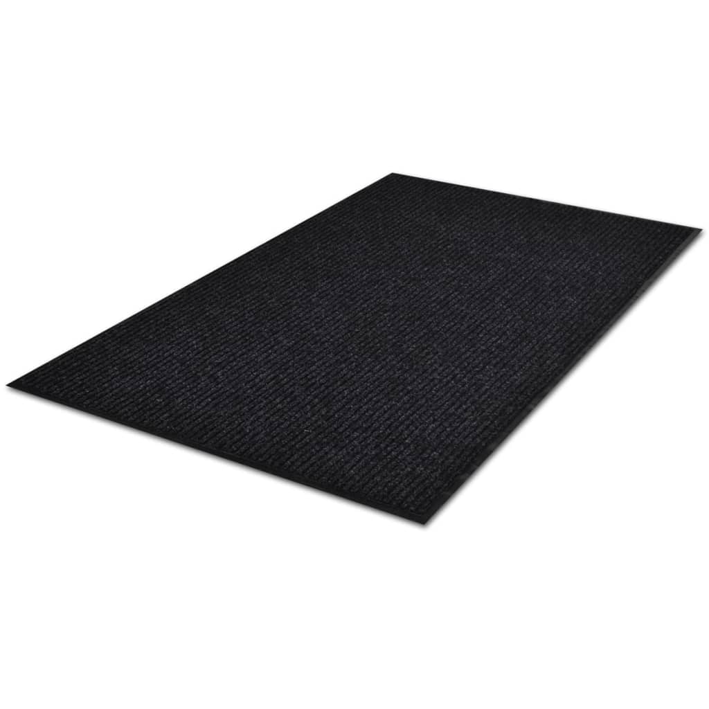 Schwarze PVC Türmatte 90 x 120 cm