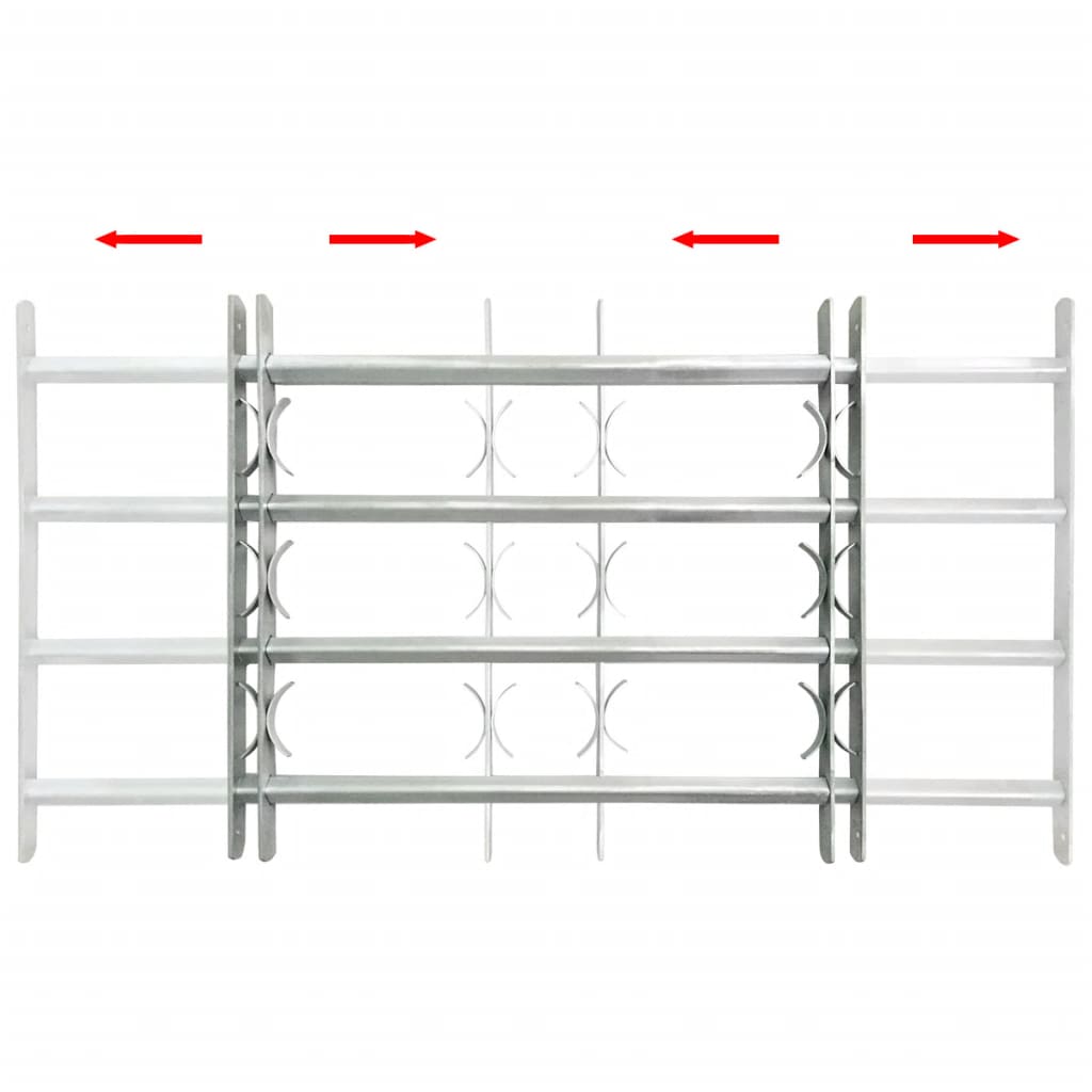 Fenstergitter Verstellbar mit 4 Querstäben 700-1050 mm