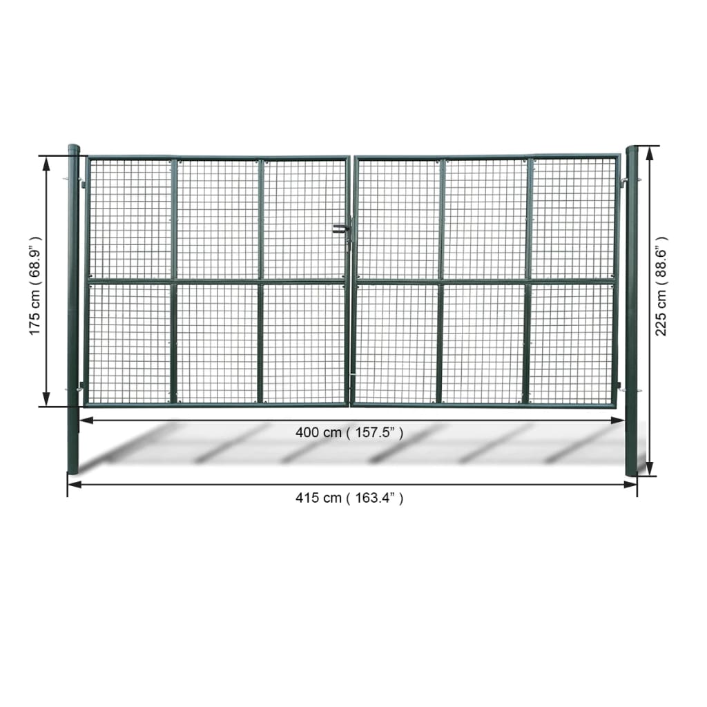 Gartentor Zauntor Gitterzaun Tor 415 x 225 cm / 400 x 175 cm