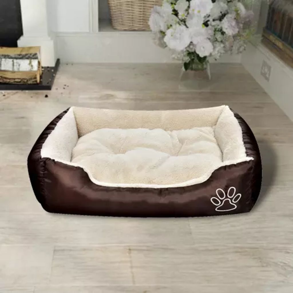 Warmes Hundebett mit Polsterkissen S