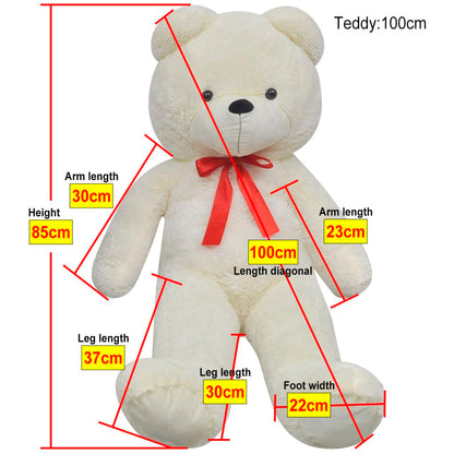 Weicher XXL-Plüsch-Teddybär Weiß 85 cm