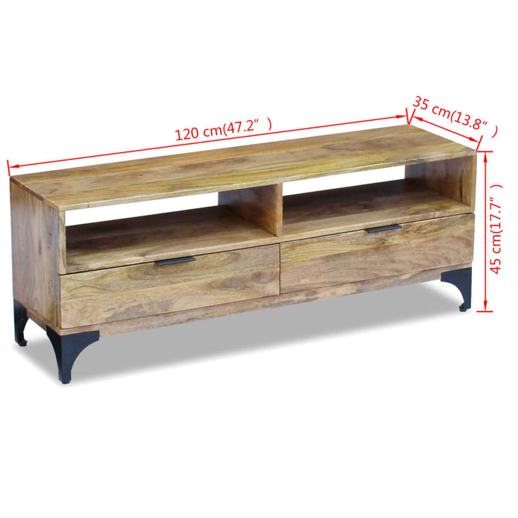 TV-Schrank Mangoholz 120x35x45 cm