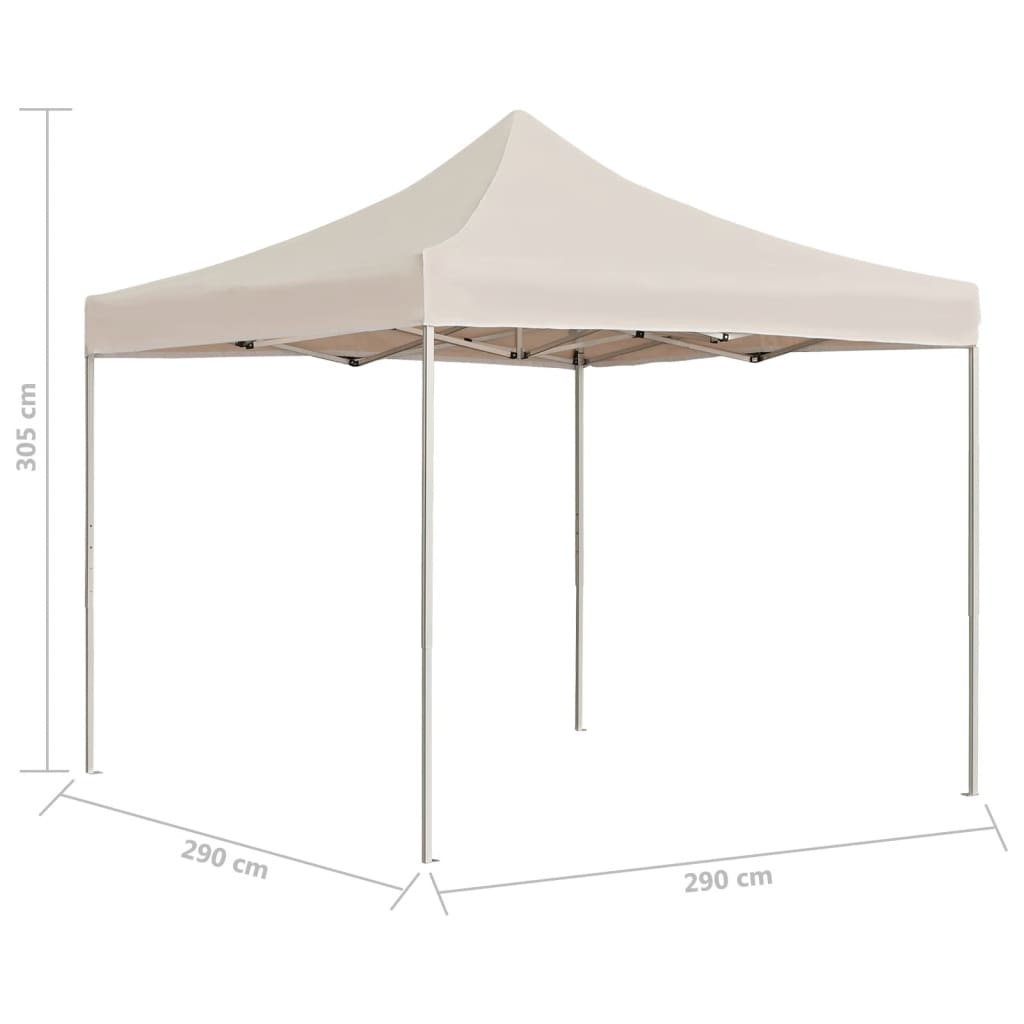 Profi-Partyzelt Faltbar Aluminium 3x3 m Creme