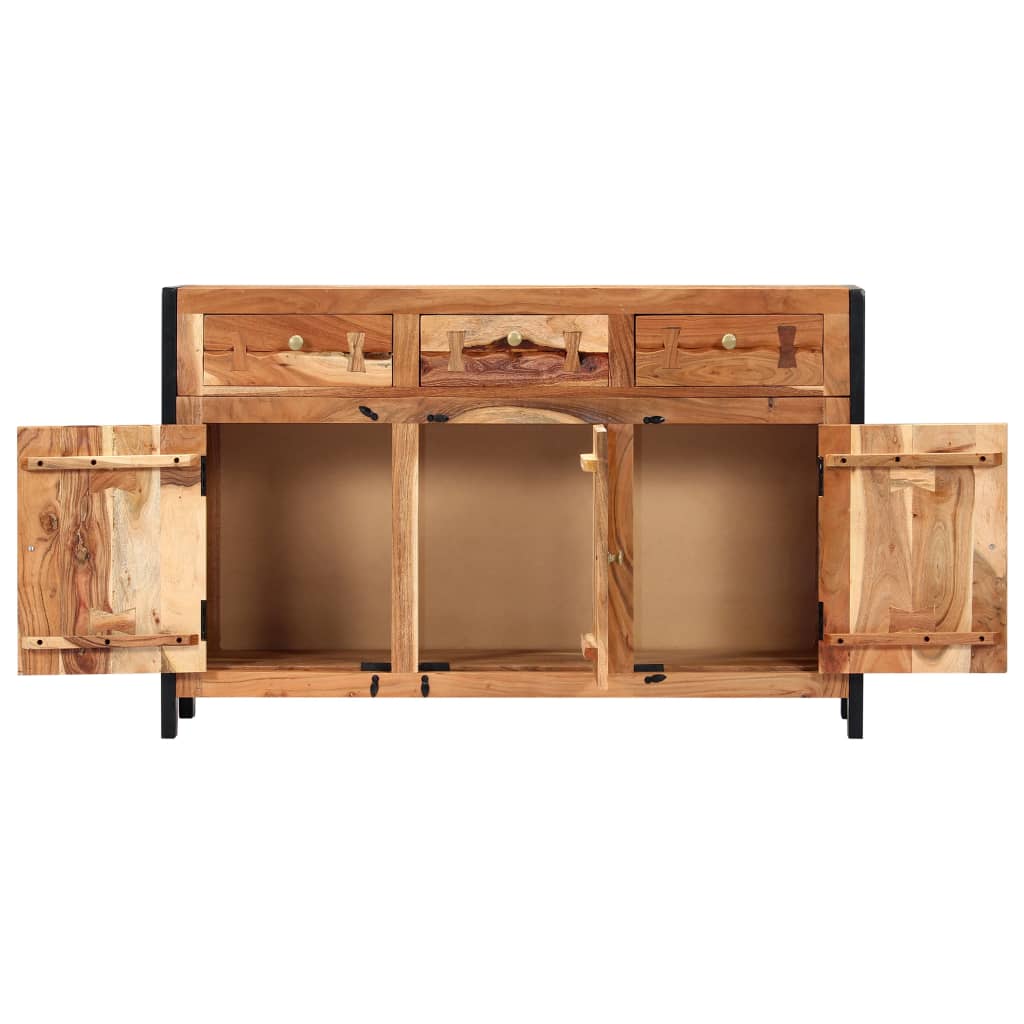 vidaXL Sideboard 120 x 35 x 75 cm Massivholz Akazie