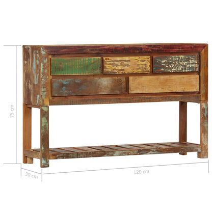 Sideboard 120x30x75 cm Altholz Massiv