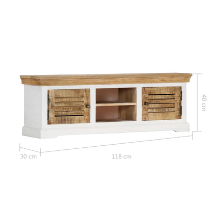 TV-Schrank 118x30x40 cm Massivholz Mango