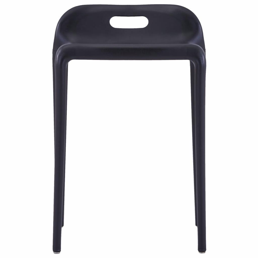 Stapelbare Hocker 4 Stk. Schwarz Kunststoff