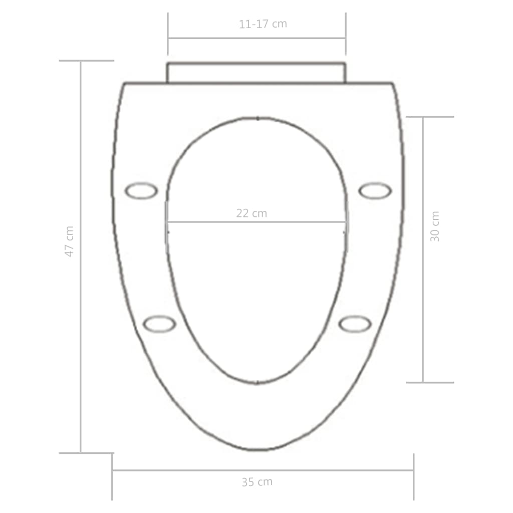 Toilettensitz mit Absenkautomatik und Quick-Release Schwarz