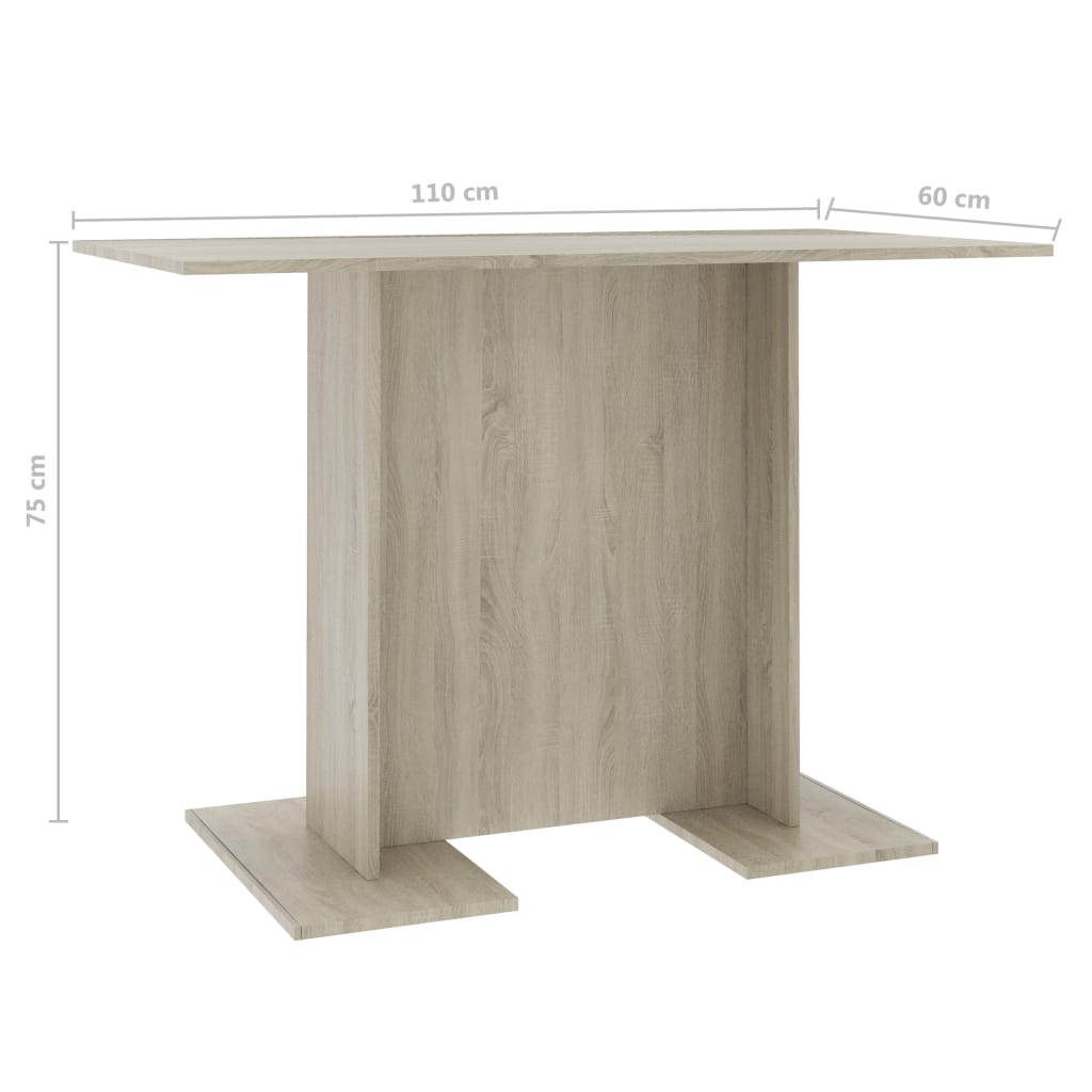 Esstisch Sonoma-Eiche 110x60x75 cm Holzwerkstoff