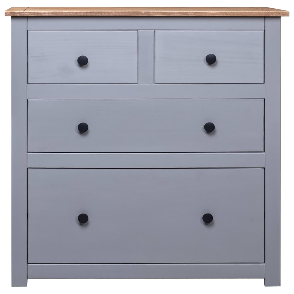 Sideboard Grau 80x40x83 cm Kiefernholz Panama