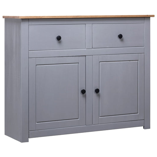 Sideboard Grau 93x40x80 cm Kiefernholz Panama