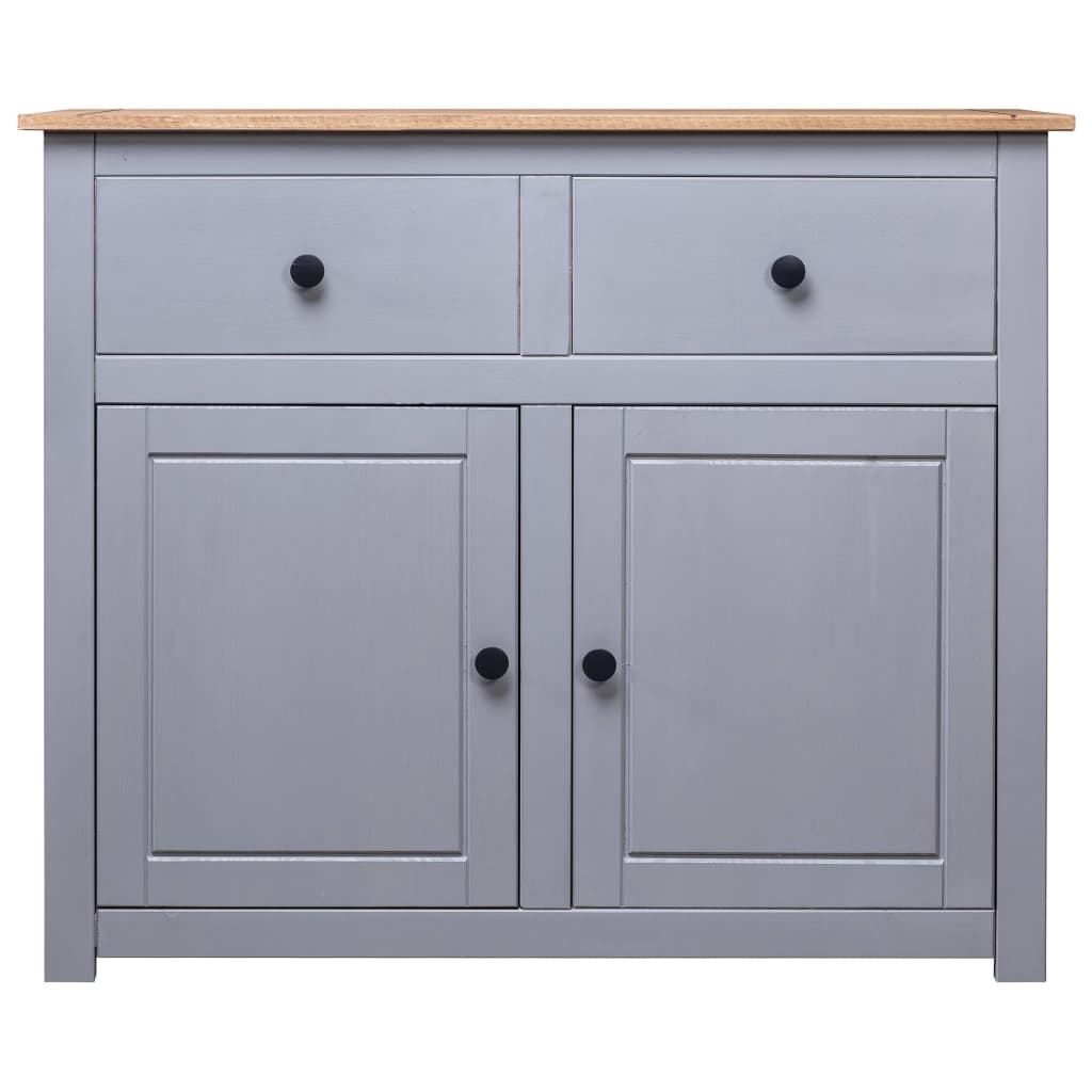 Sideboard Grau 93x40x80 cm Kiefernholz Panama