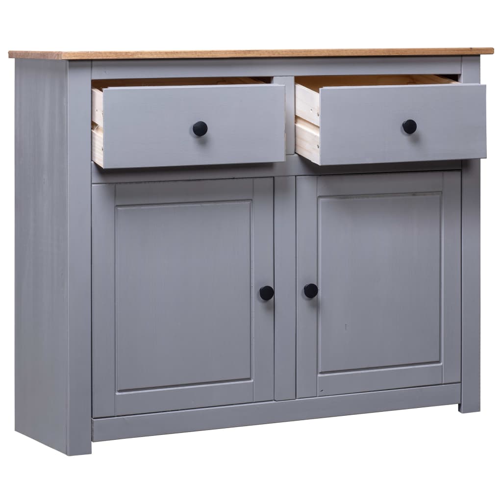 Sideboard Grau 93x40x80 cm Kiefernholz Panama