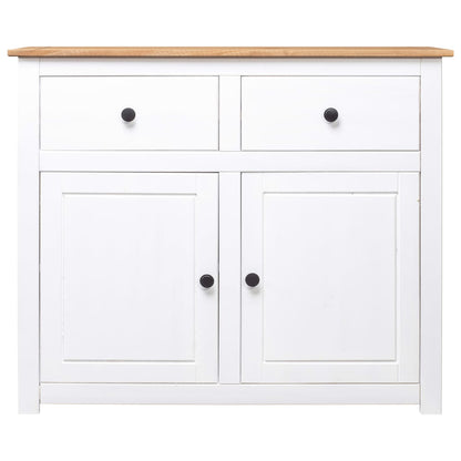 Sideboard Weiß 93x40x80 cm Kiefernholz Panama