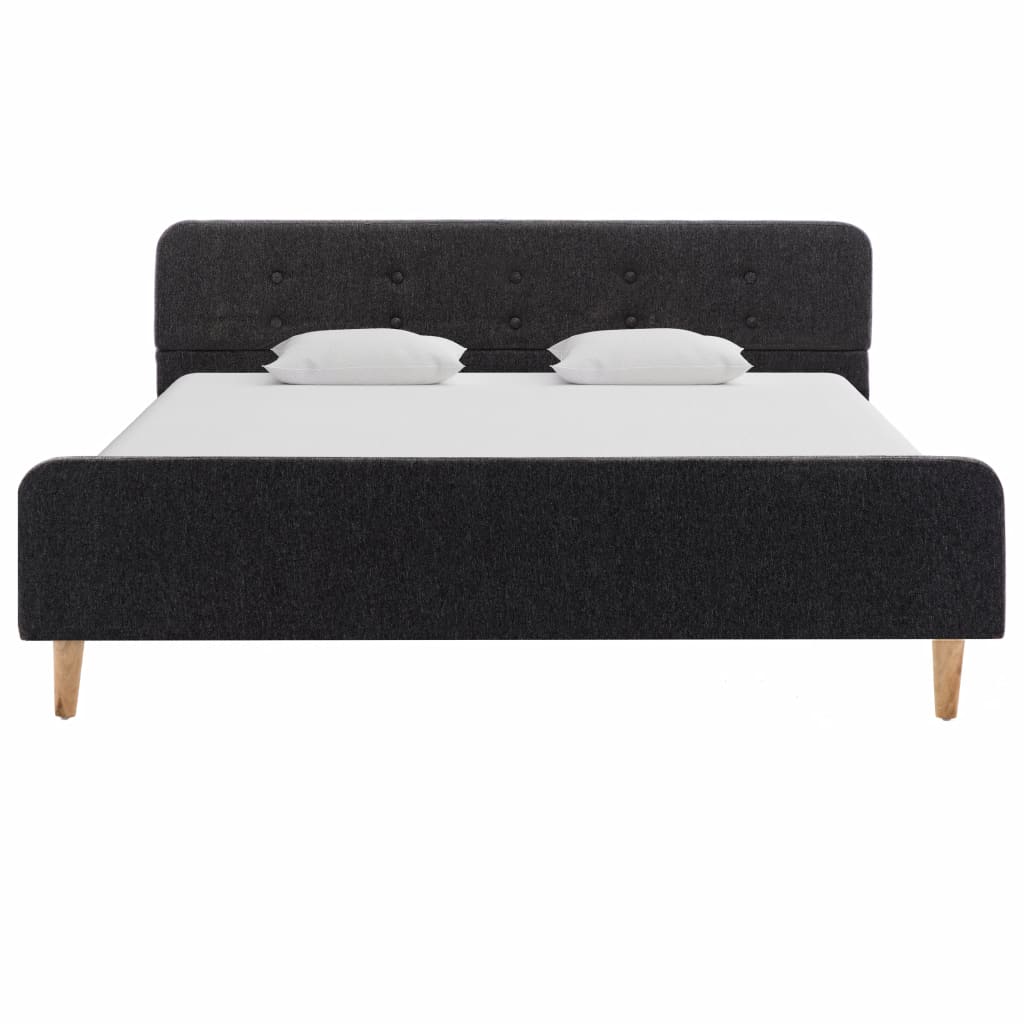 Bettgestell Dunkelgrau Sackleinen 160x200 cm