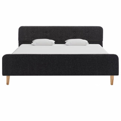 Bettgestell Dunkelgrau Sackleinen 160x200 cm