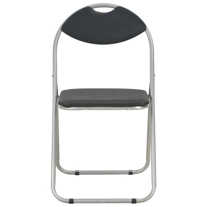 Klappbare Esszimmerstühle 6 Stk. Schwarz Kunstleder