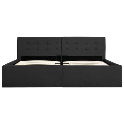 Stauraumbett Hydraulisch Dunkelgrau Stoff 160×200 cm