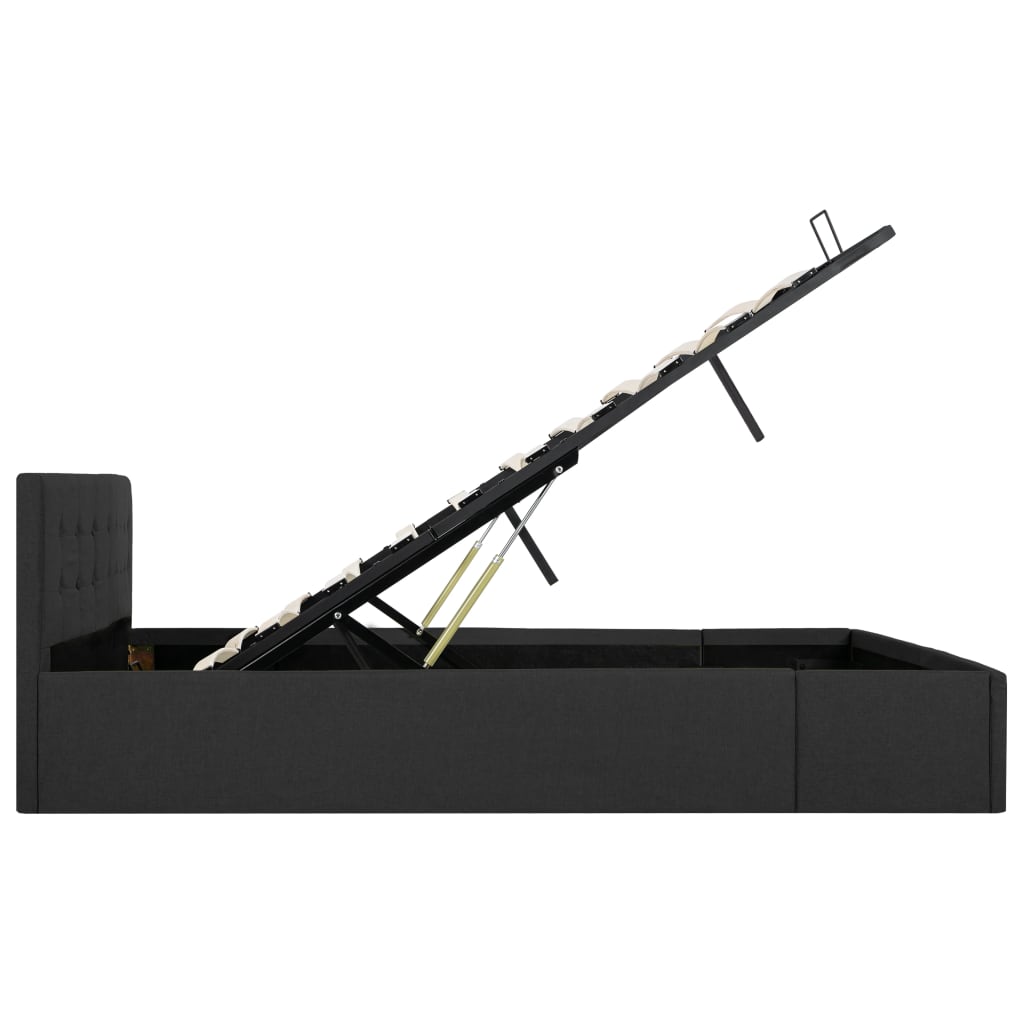 Stauraumbett Hydraulisch Dunkelgrau Stoff 160×200 cm