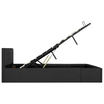 Stauraumbett Hydraulisch Dunkelgrau Stoff 160×200 cm