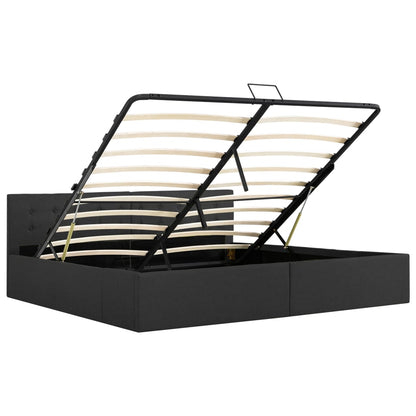 Stauraumbett Hydraulisch Dunkelgrau Stoff 180×200 cm