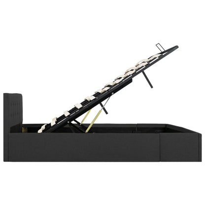 Stauraumbett Hydraulisch Dunkelgrau Stoff 180×200 cm