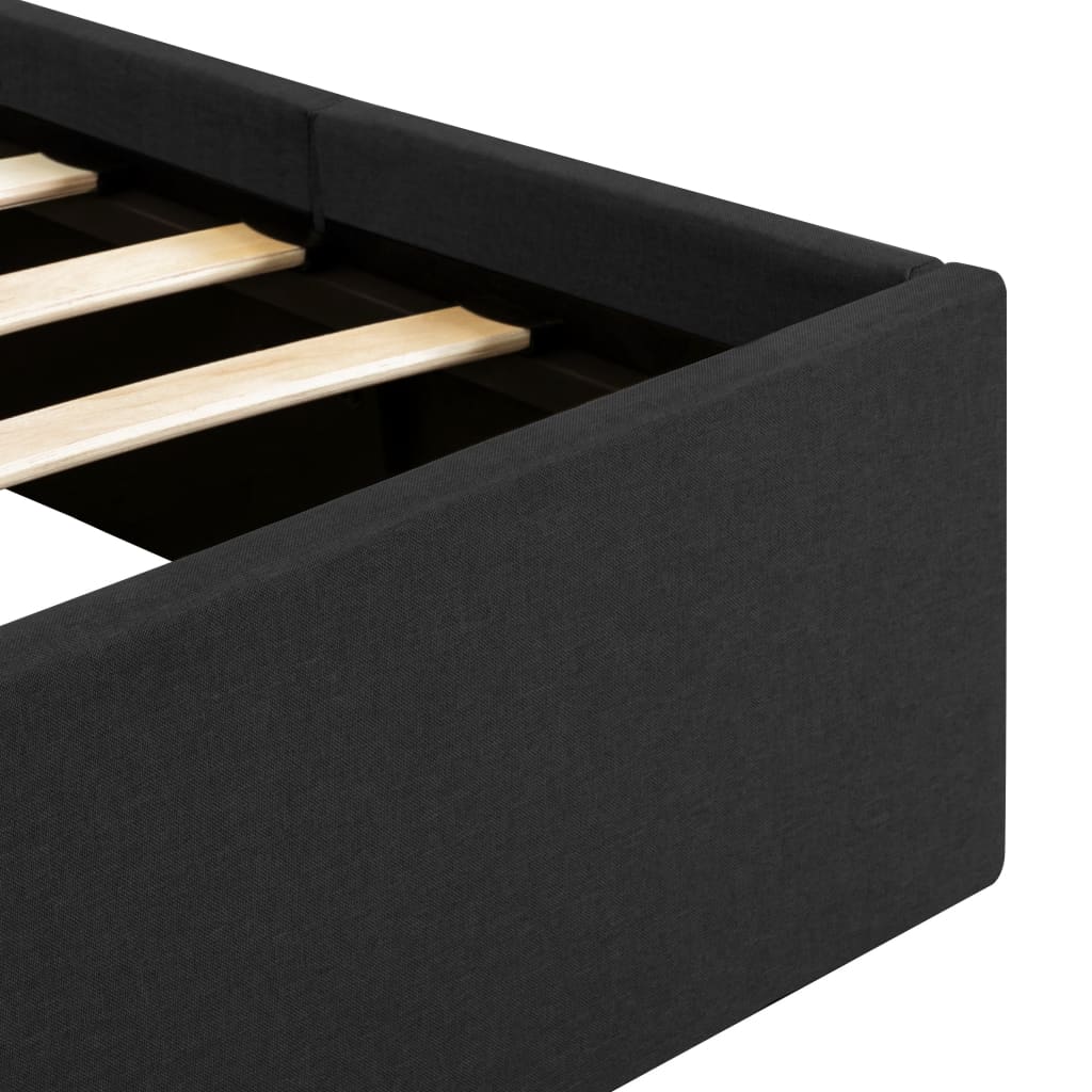 Stauraumbett Hydraulisch Dunkelgrau Stoff 180×200 cm
