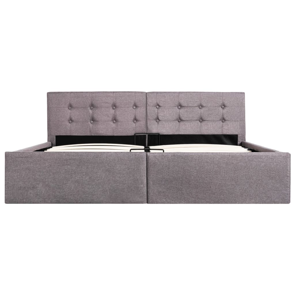 Stauraumbett Hydraulisch Taupe Stoff 160×200 cm