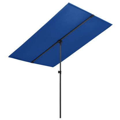 Sonnenschirm mit Aluminium-Mast 2x1,5 m Azurblau