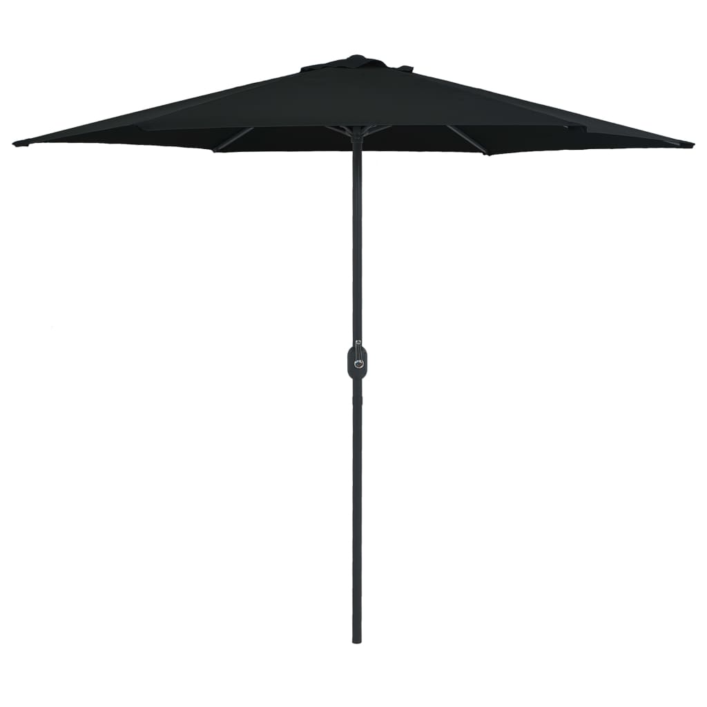 vidaXL Sonnenschirm mit Aluminium-Mast 270x246 cm Schwarz