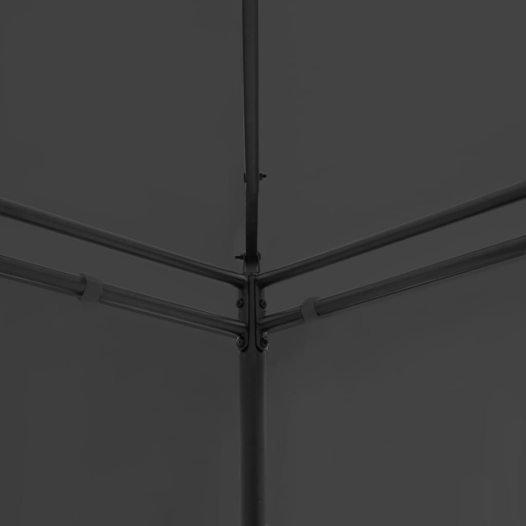 Pavillon mit Vorhängen 600x298x270 cm Anthrazit