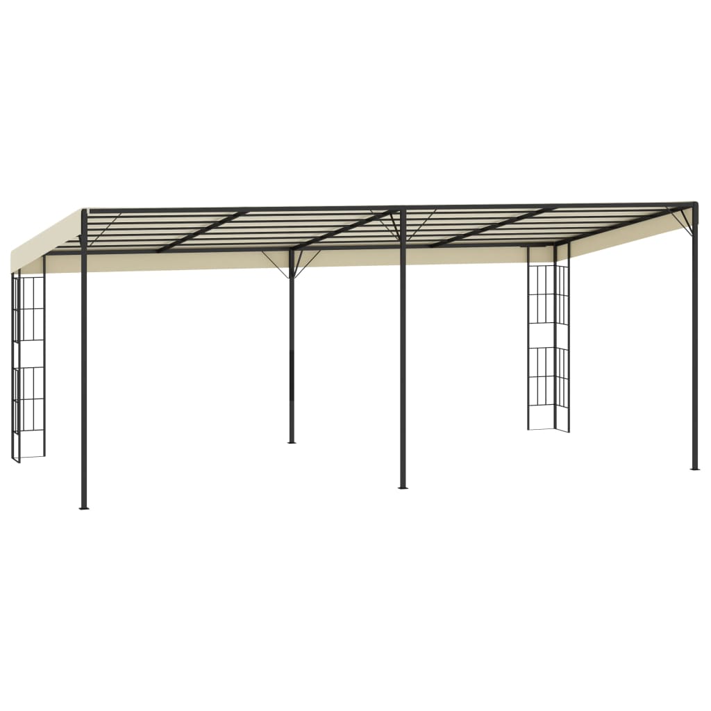 Wand-Pavillon 3x6 m Creme Stoff
