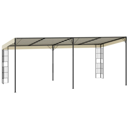 Wand-Pavillon 3x6 m Creme Stoff