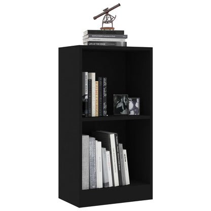 Bücherregal Schwarz 40x24x75 cm Holzwerkstoff