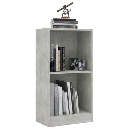 Bücherregal Betongrau 40x24x75 cm Holzwerkstoff